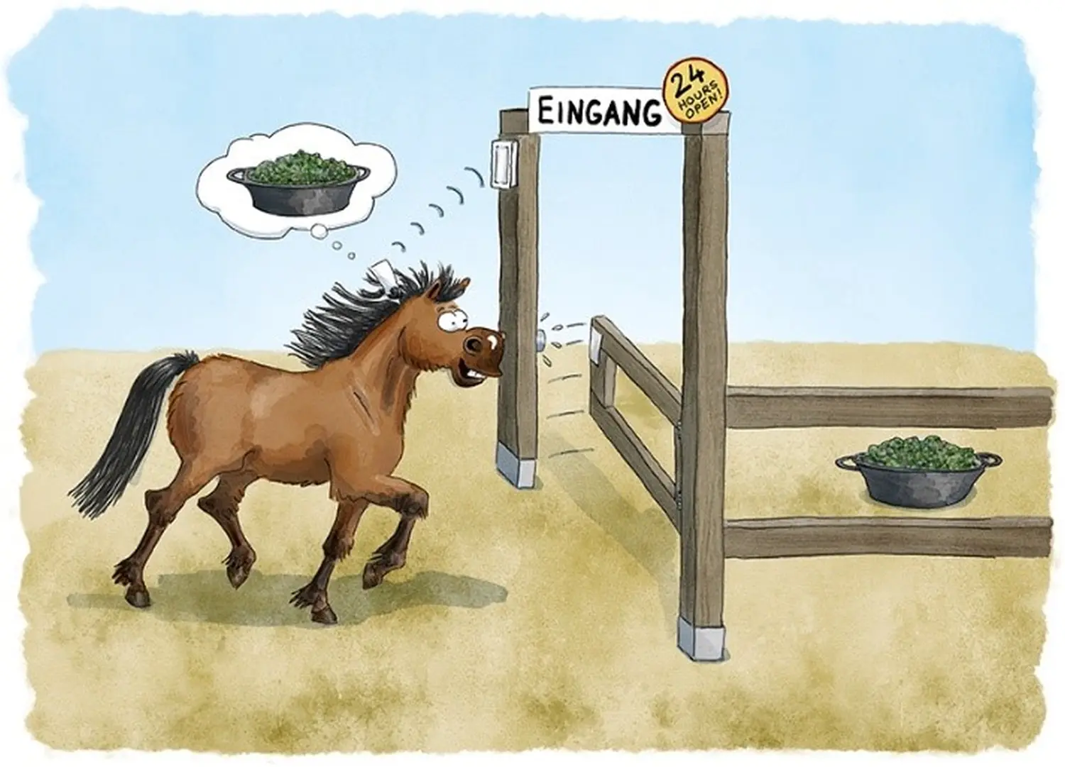 HorseChip - Das automatische Pferdetor - Eingang